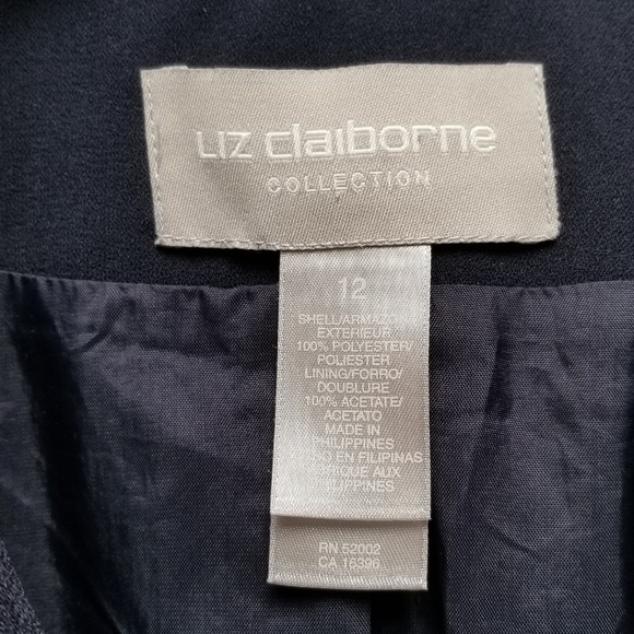 LIZ CLAIBORNE COLLECTION | BLUE BLAZER, SZ 12 - Picture 3 of 4